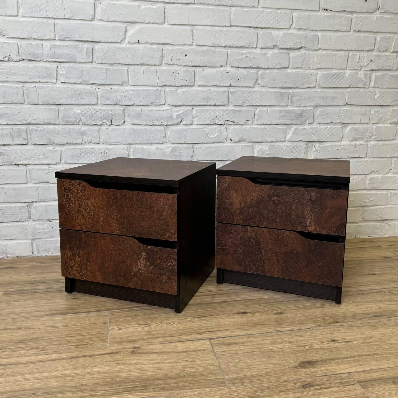 Тумба прикроватная для спальни Vasco Оксид с выдвижными ящиками 40х55х40 см (000048856) - фото 3