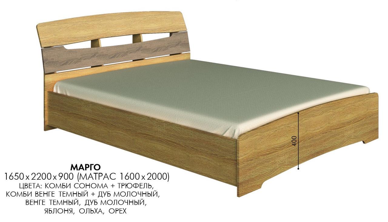 Ліжко Еверест Марго 160 Сонома/Трюфель