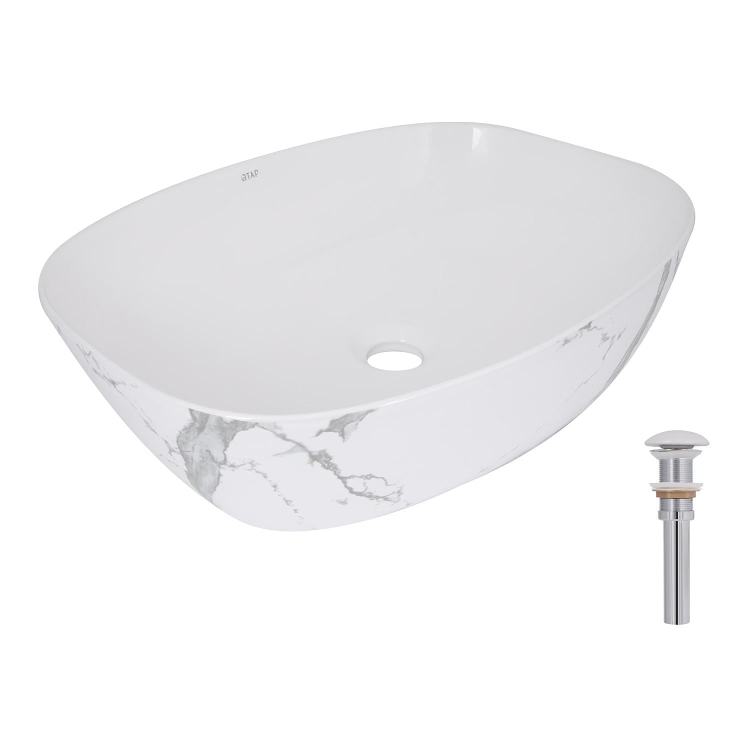 Раковина накладная Qtap Cardinal 500x380 овальная, белая (QTCAR188MR49826)