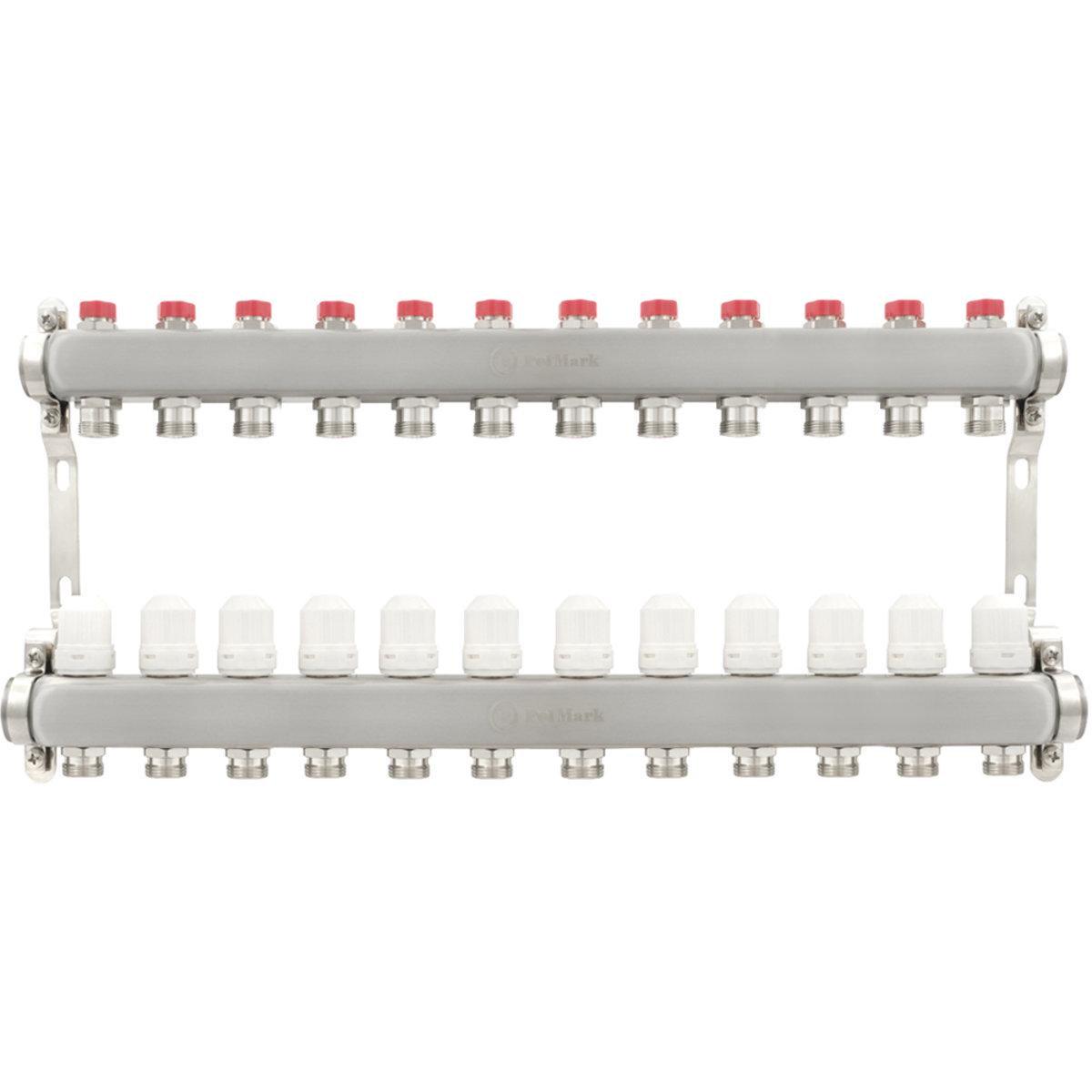 Коллектор Polmark PSMR112 с термоклапанами без евроконусов 1x3/4" 12 выходов (SW-90002)