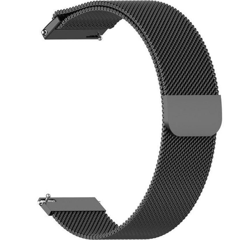 Ремінець BeCover Milanese Style для Xiaomi Amazfit Bip 22 мм Lite/Bip S Lite/GTR 42 мм/GTS/TicWatch S2/TicWatch E/GTS 3/GTS 2 mini Black (707735)