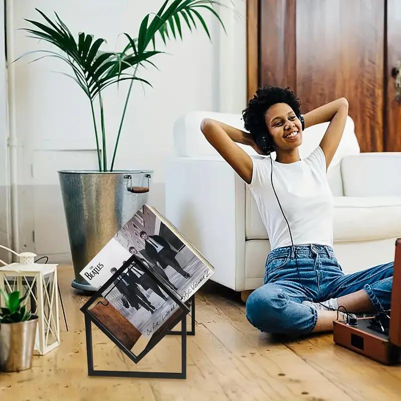 Стелаж підставка для зберігання вінілових платівок/книг 40х34,5х28 см (SP-100-3) - фото 7 Стелаж підставка для зберігання вінілових платівок/книг 40х34,5х28 см (SP-100-3) - фото 7