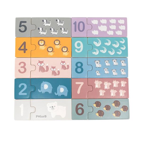 Пазл Viga Toys PolarB Числа и зверята (44071)