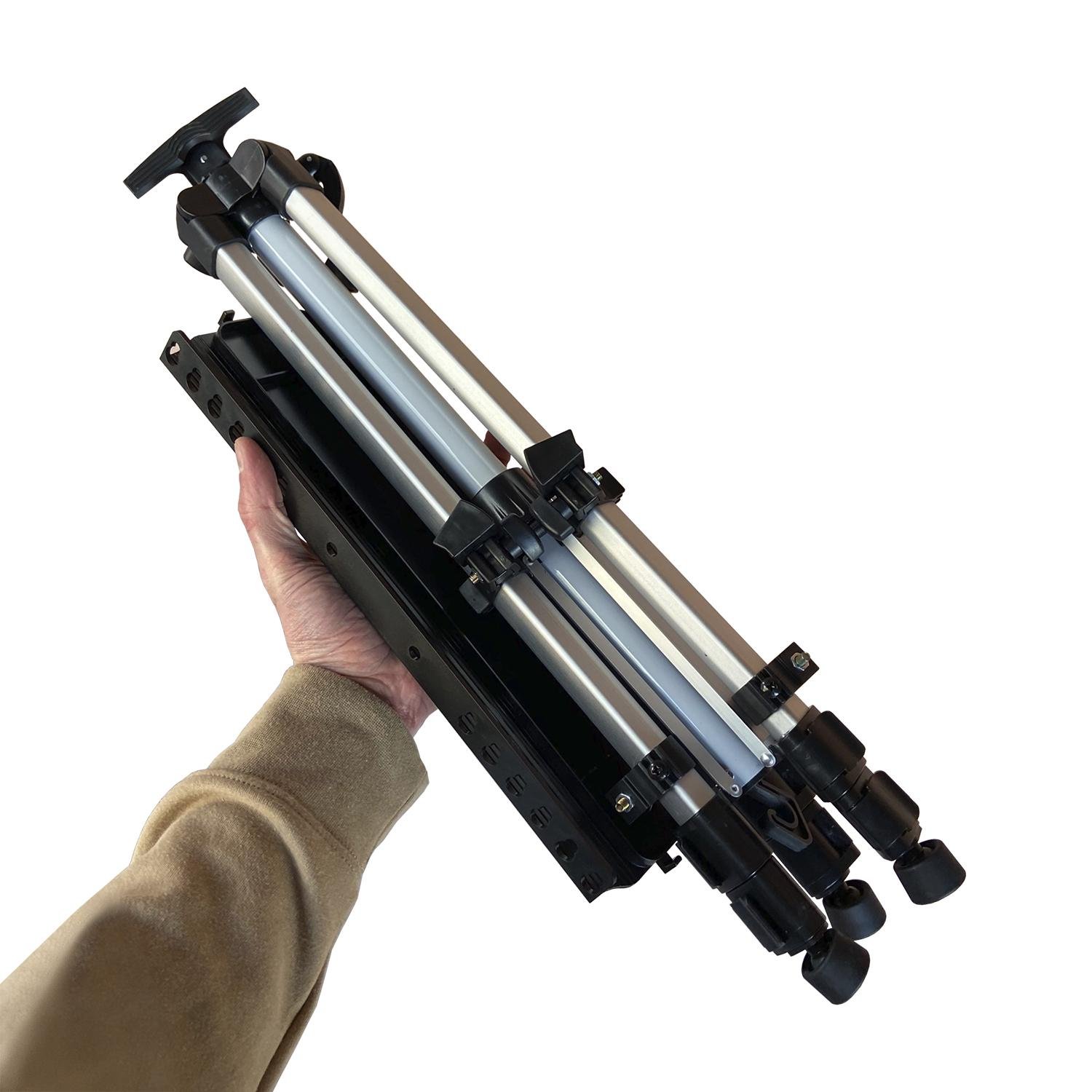 Мольберт для рисования DK. Art & Craft с полочкой для красок алюминиевый 160 см раскладной Серый (003) - фото 7