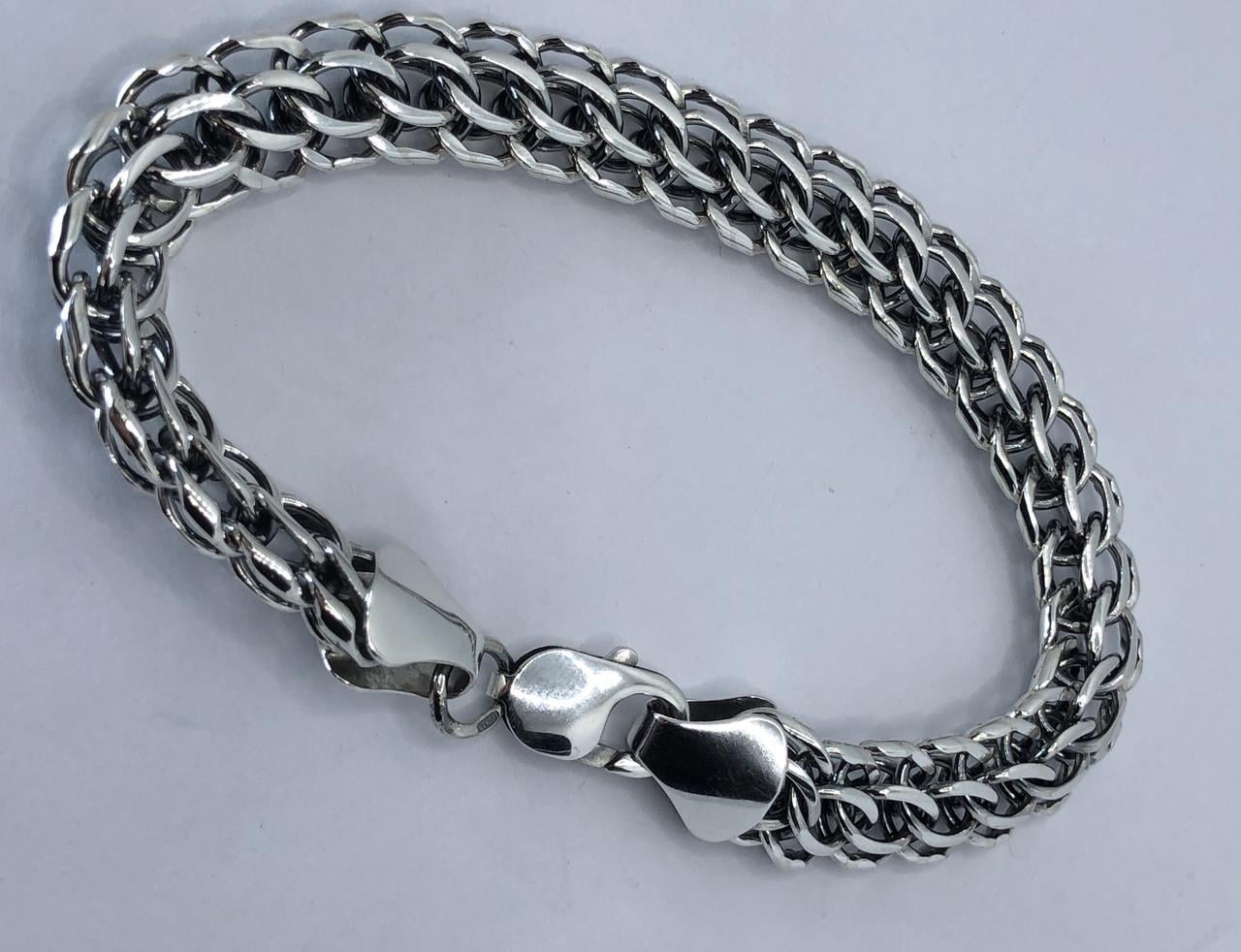 Браслет мужской серебряный Венеция Питон р. 23