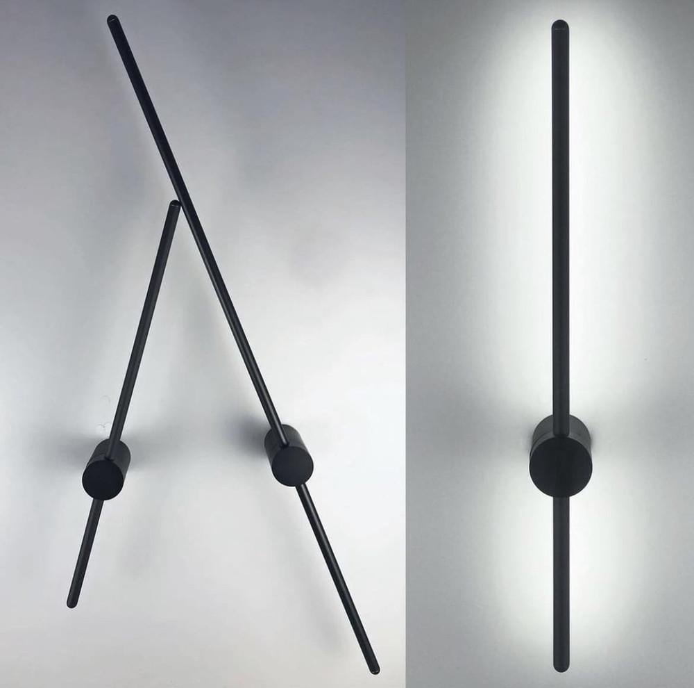 Современные линейные бра в черном цвете 100 см (WJ 014 BK-100)