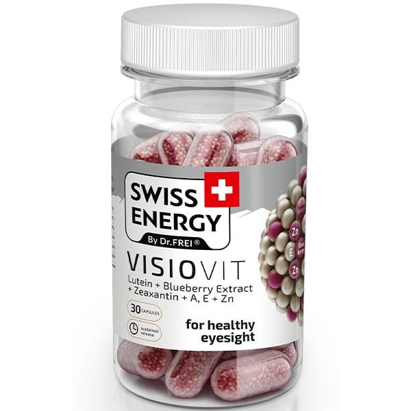 Комплекс для профілактики зору Swiss Energy VISIOVIT Lutein + Blueberry + Extract + Zeaxanthin + AE + Zn 30 капс. (000026715)