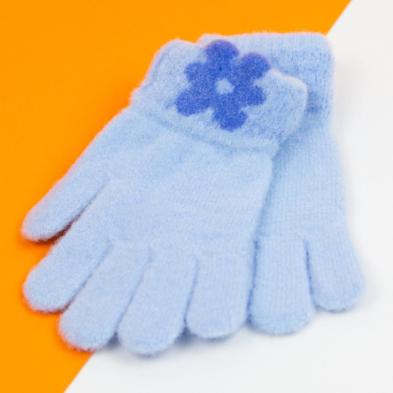 Перчатки для девочек на 3-5 лет 21-25-31 Голубой (DR010024)