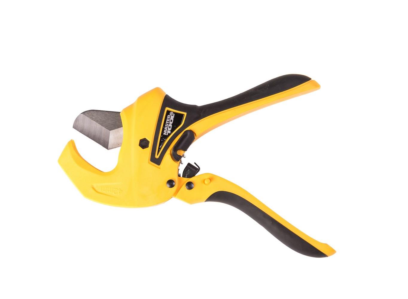 Труборіза для пластикових труб MasterTool 3-42 мм кутове лезо SS композитний корпус (74-0314)