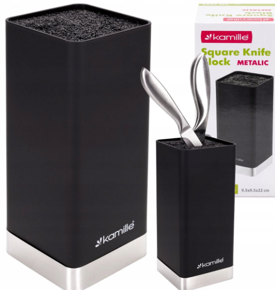 Подставка для ножей квадратная Kamille 22 см Черный - фото 3 Подставка для ножей квадратная Kamille 22 см Черный - фото 3