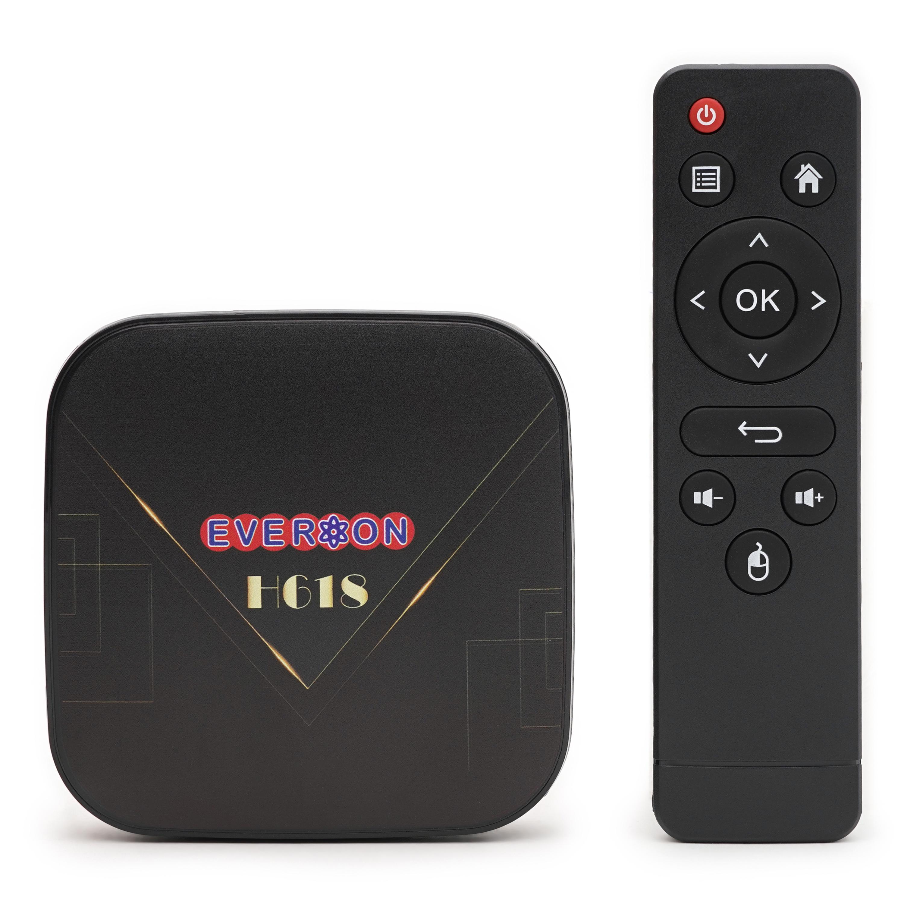 Смарт ТВ 8K HDR приставка Everon H618 2/16Gb Android 12