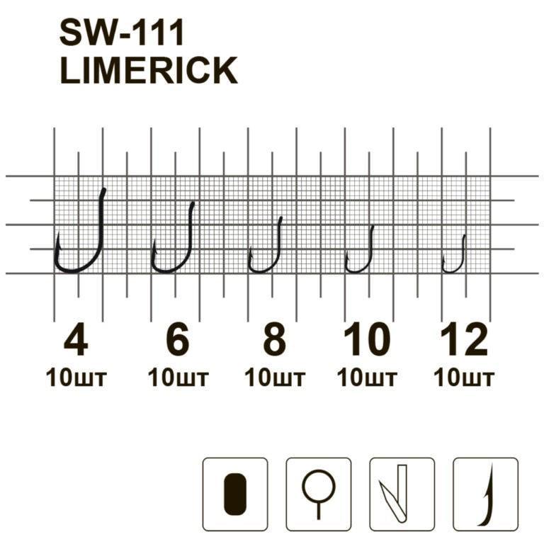 Крючки MiniMax Limerick SW-111 №4 10 шт. - фото 3