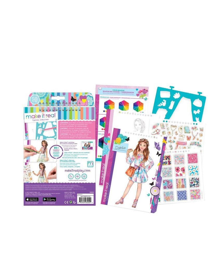 Блокнот з трафаретами Make it Real для створення модних коллекцій Квіткова фантазія MR3202 (2000990902177) - фото 3 Блокнот з трафаретами Make it Real для створення модних коллекцій Квіткова фантазія MR3202 (2000990902177) - фото 3