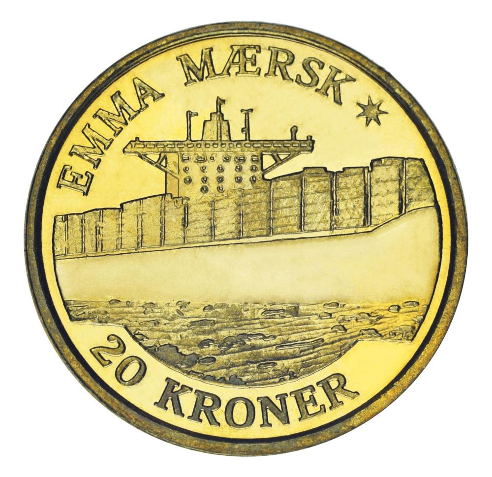 Колекційна монета Данія 20 крон 2011 AU-UNC Кораблі-Емма Маерск (М25330)