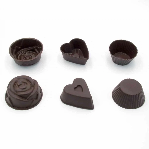 Набор силиконовых формочек для выпечки фигурных маффинов Lessner Chef Choco 6 шт. (10274) Набор силиконовых формочек для выпечки фигурных маффинов Lessner Chef Choco 6 шт. (10274)