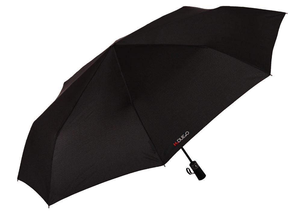 Парасолька чоловіча складана H.DUE.O автомат D 121 мм Black (604 BK)