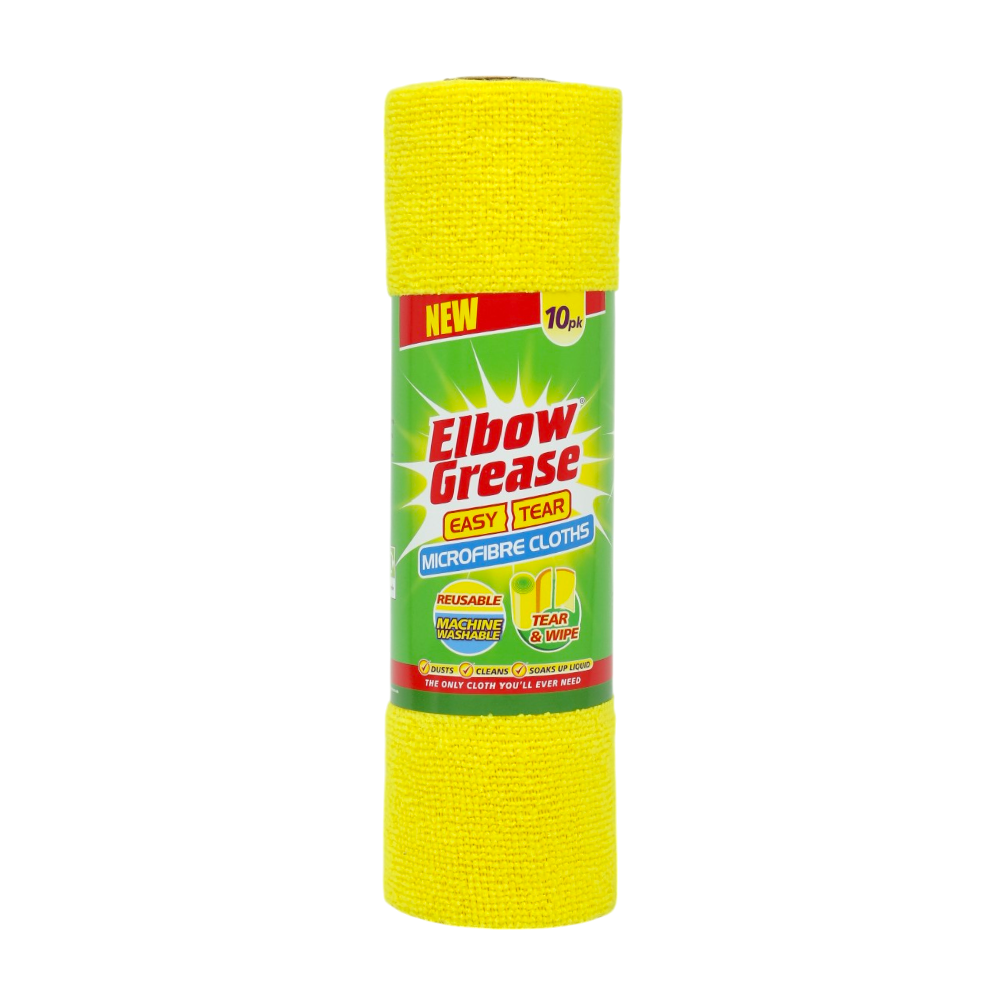 Салфетки-микрофибра в рулоне Elbow Grease 10 шт. Желтый (НФ-00008926)