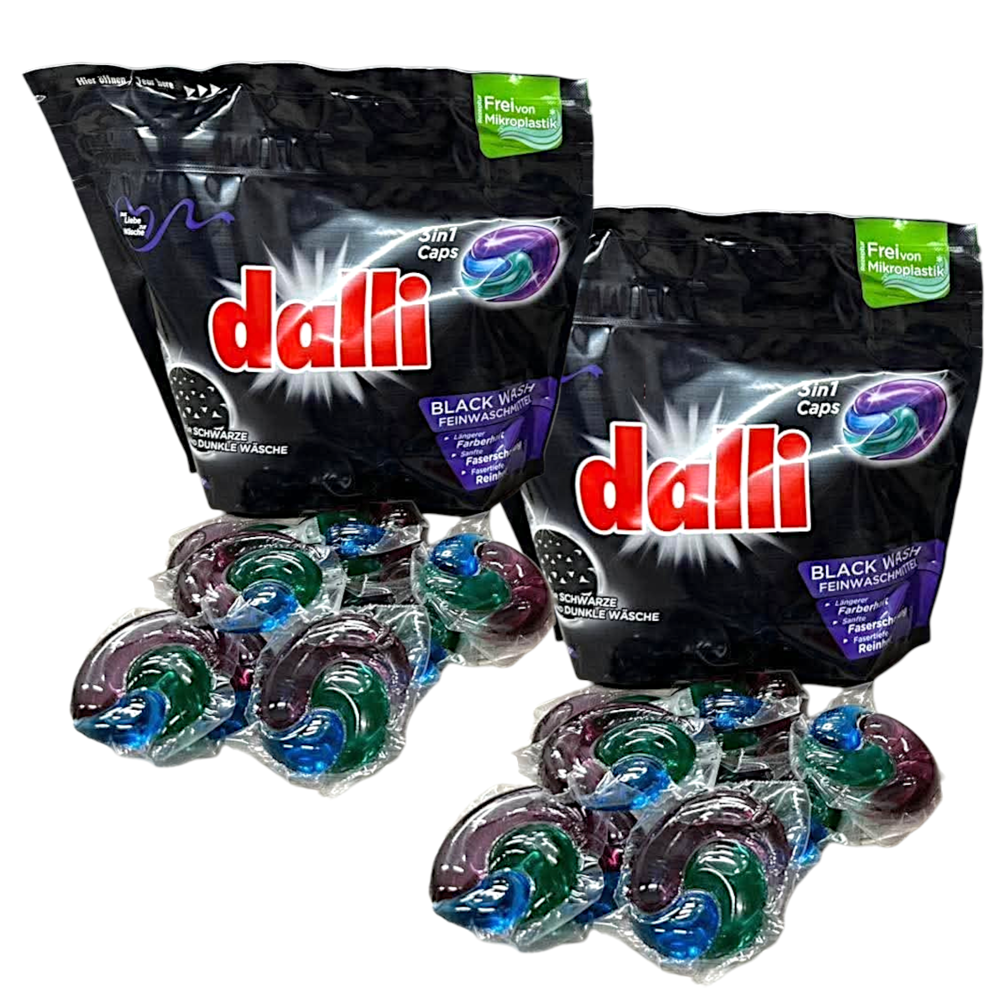 Набор капсул для черных и темных вещей Dalli 3в1 Black Wash машинная стирка 24 шт. 636 г/2 уп. (DA05588-2)