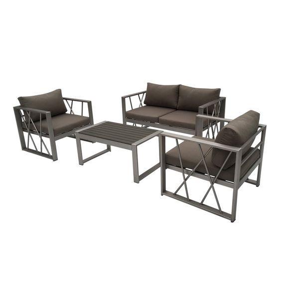 Комплект уличной мягкой мебели в стиле Loft с металлическим каркасом (KS-1402)