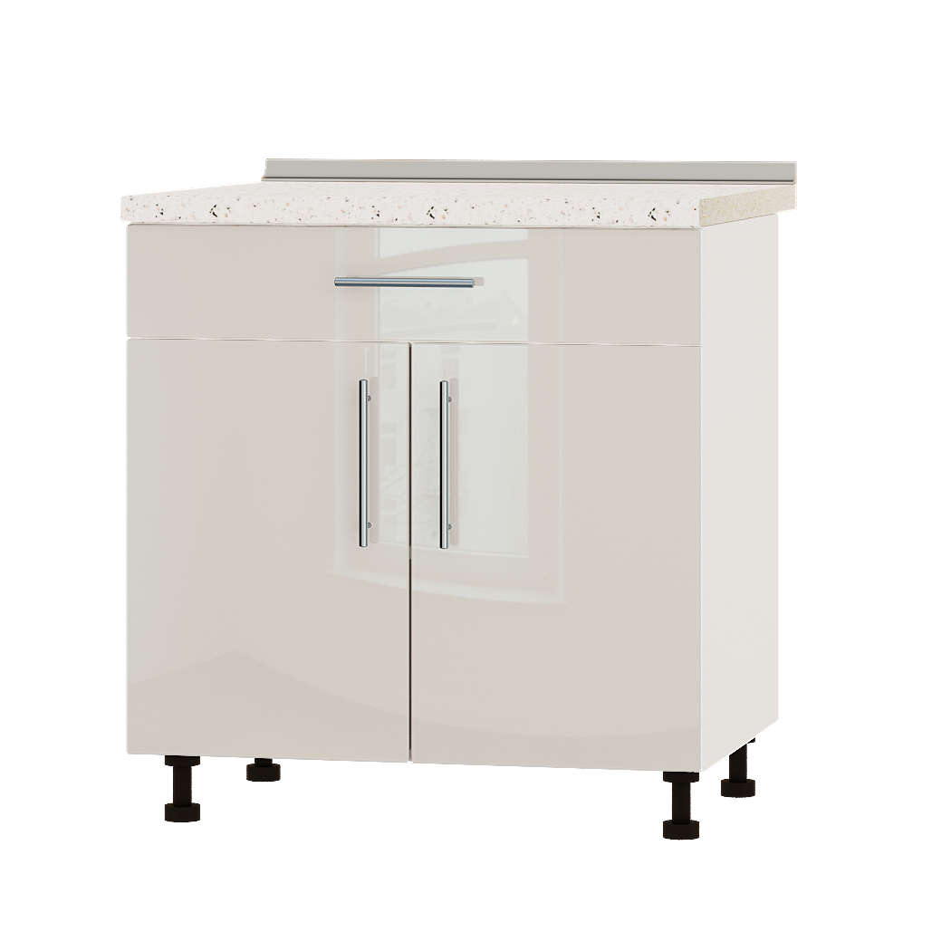 Шафа нижня Еверест Акріл модуль Низ Н75-800 80х47х85 см Б'янко глянець/Білий (02122)