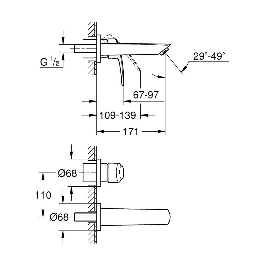 Змішувач для умивальника Grohe EUROSMART New 29337003 (101158) - фото 2