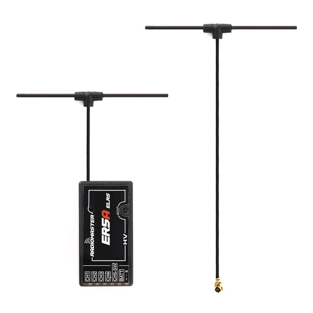 Приемник управления ELRS 2,4GHz Radiomaster ER5A PWM 5CH и антенна для наземных и надводных радиоуправляемых моделей (00-00026774)