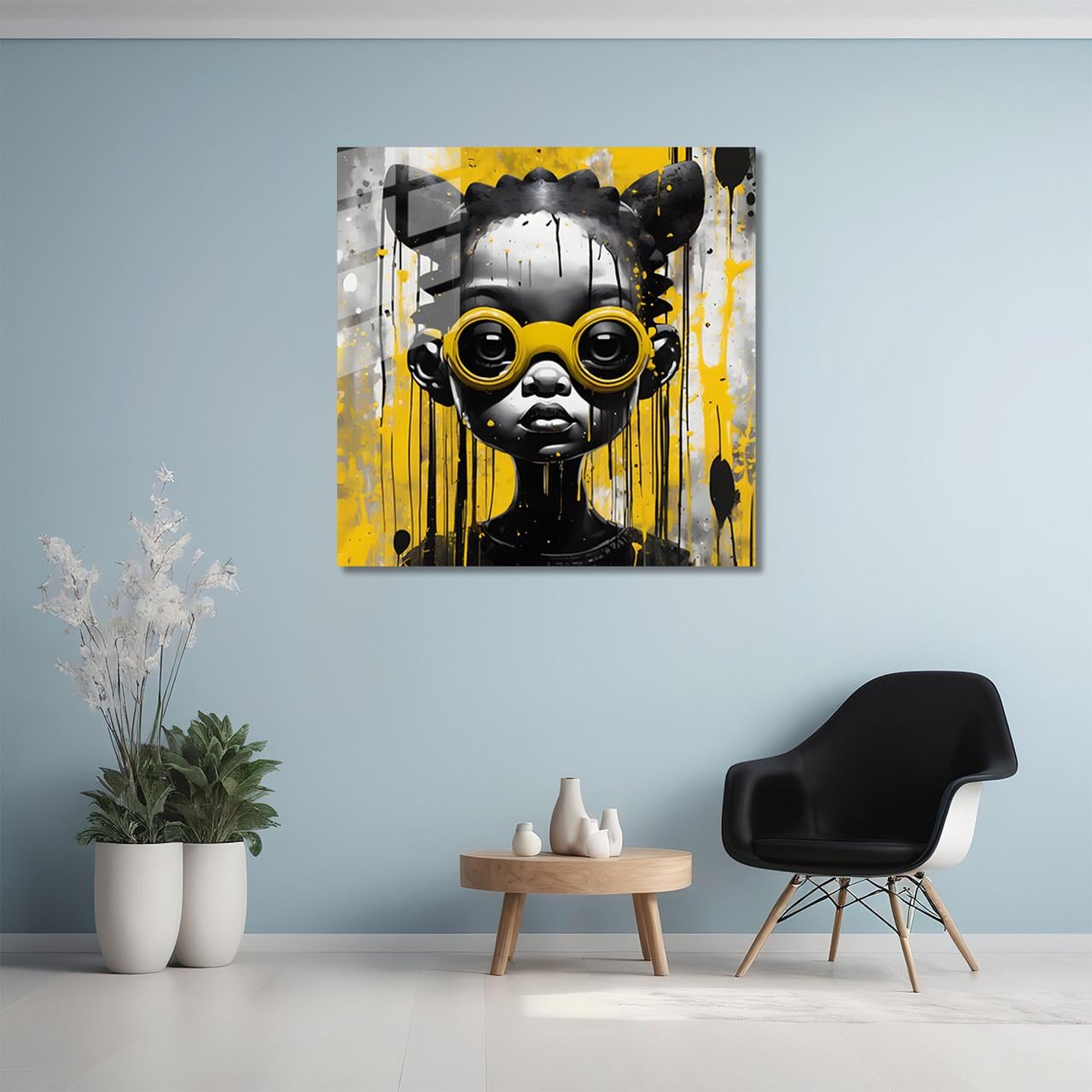 Картина на стекле NovellaPrint Желтые очки 70х70 см (567.2)