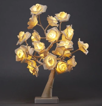 Світильник дерево декоративний з лампочками в стилі Bonsai Троянди з теплим світлом USB 3AA