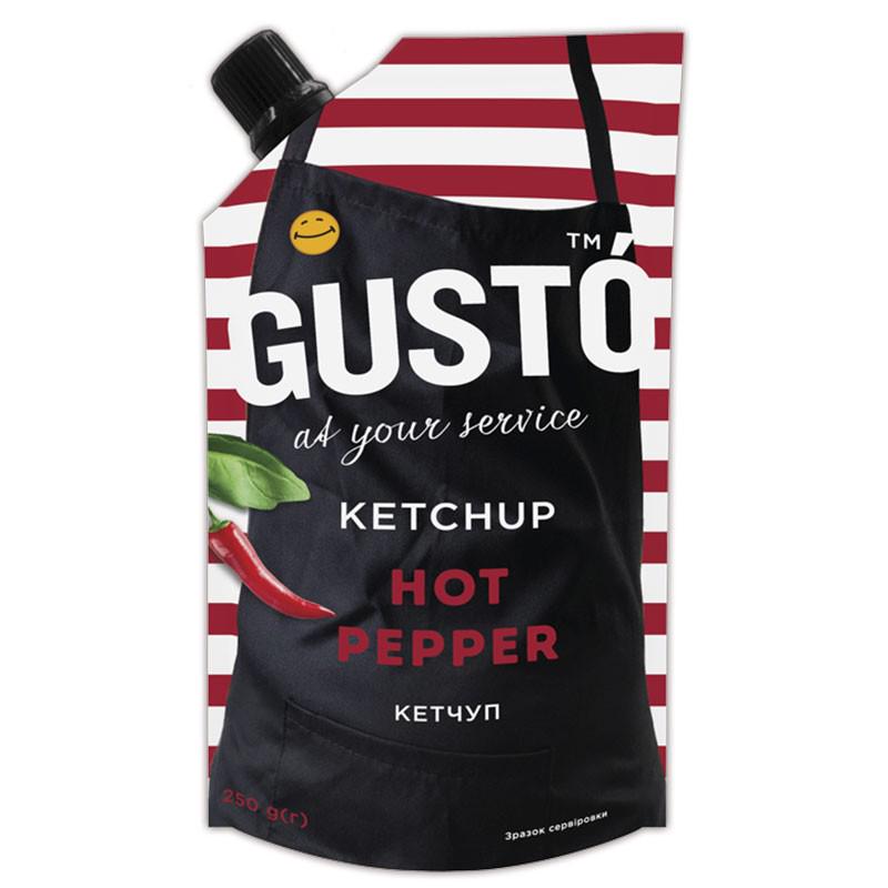 Кетчуп Gusto Hot peper 250 г д/п