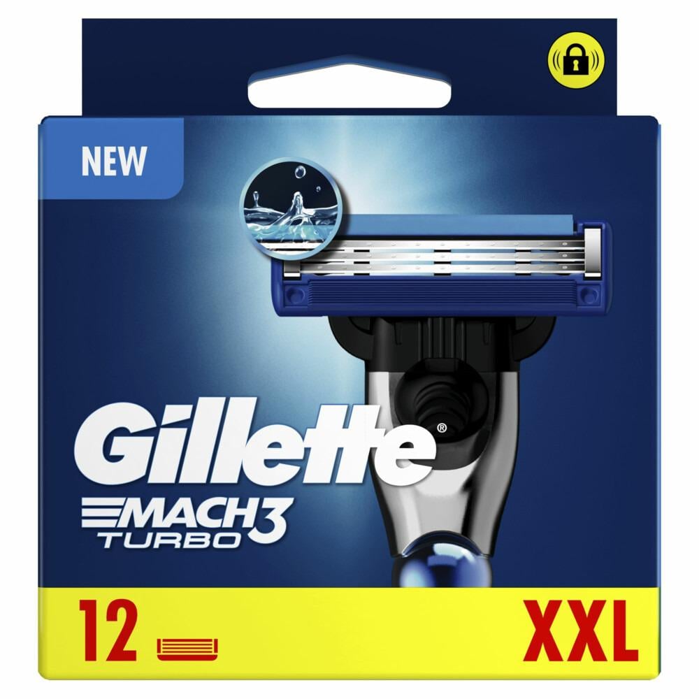 Картриджи для бритья сменные мужские Gillette Mach3 Turbo 12 шт.