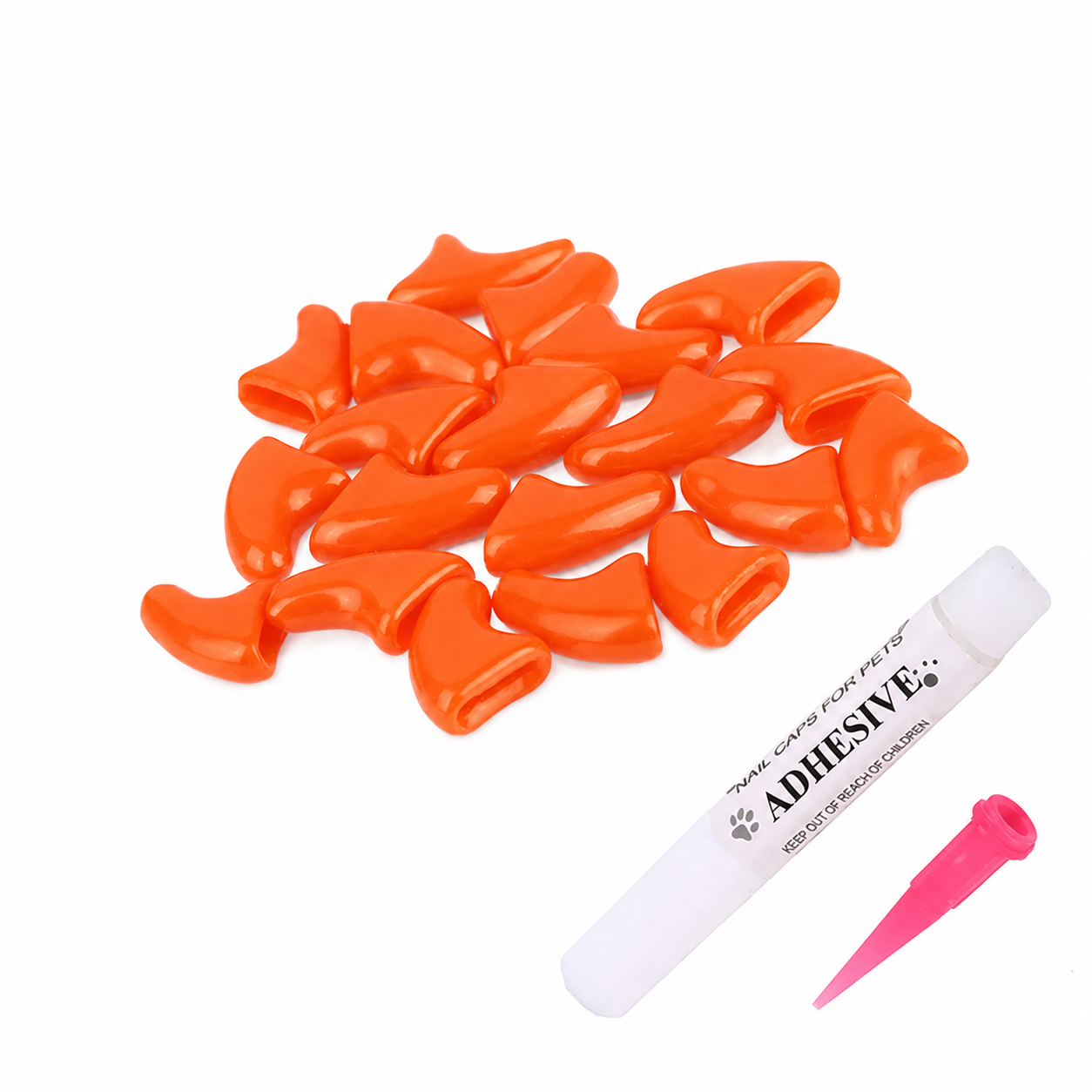 Колпачки для когтей антицарапки накладные Ногтик M 4-6 кг 20 шт. Orange (95f2699c)