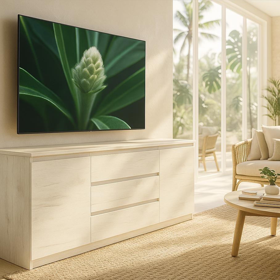 Комод Мастер Форм Брайт 1800х376х730 мм Дуб крафт белый (33125) - фото 1 Комод Мастер Форм Брайт 1800х376х730 мм Дуб крафт белый (33125) - фото 1