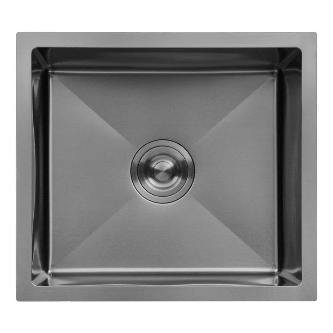 Мойка для кухни интегрированная Kroner KRP Schwarze 4843HM PVD 480х430 мм 3/1 мм Черный (CV022792)