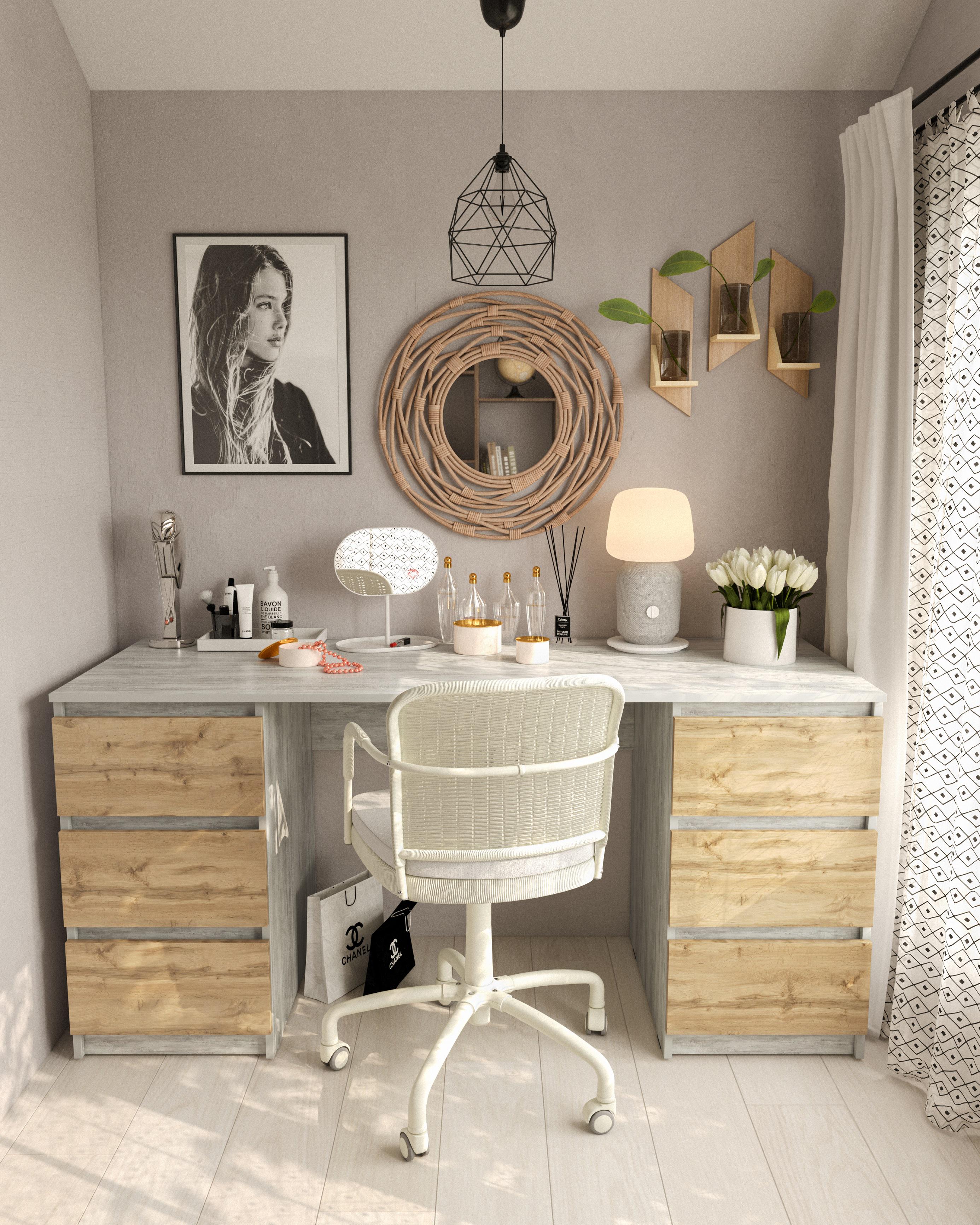 Письменный стол Moreli T-228 1580х758х600 мм Бетон/Дуб аппалачи