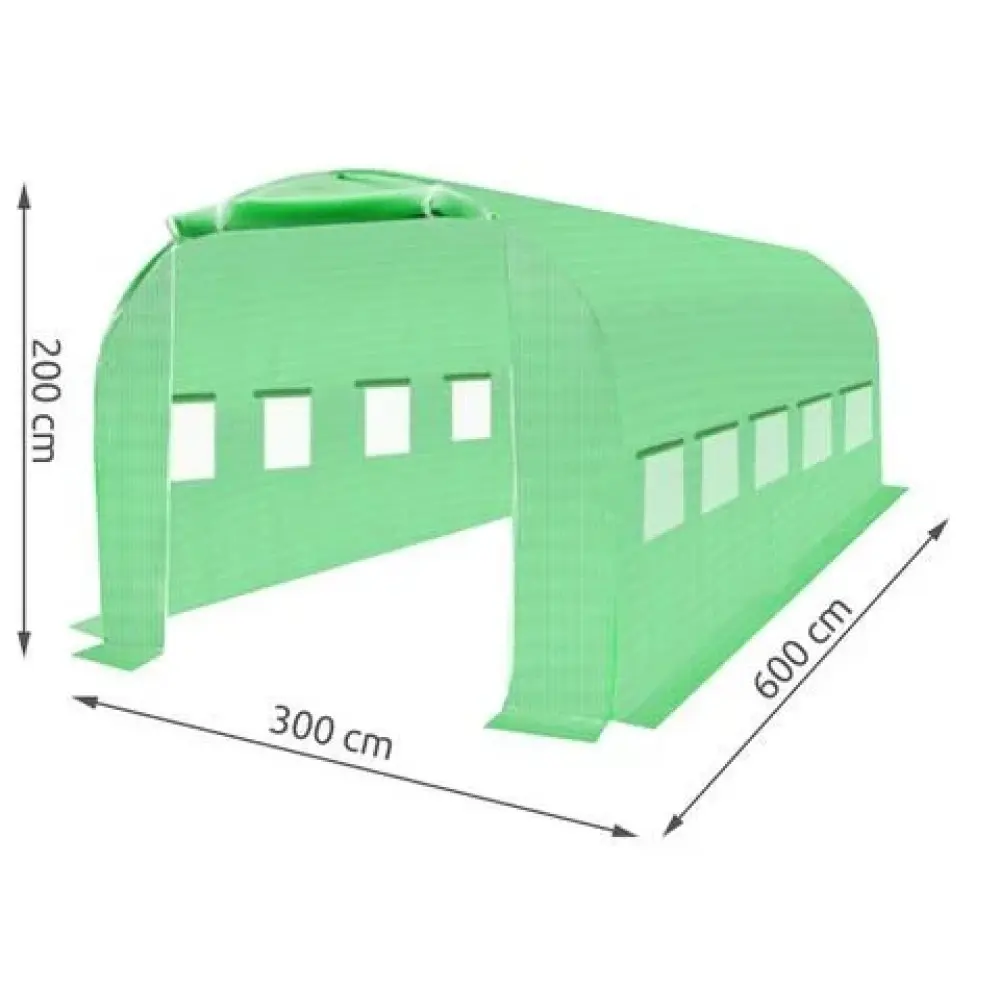 Брезент-пленка Bonro 18 м² для теплицы парника окна с москитными сетками 600x300x200 см Зеленый (132-76-42400479) - фото 3