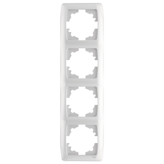 Рамка для розетки Viko Carmen 4-на вертикальная Белый (90571004)