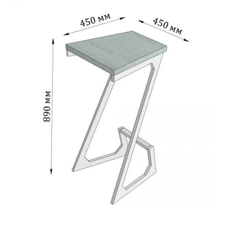 Барний стілець GoodsMetall Zeta 750х300х300 мм (1109819269) - фото 7