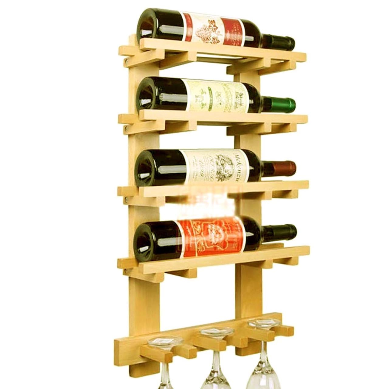 Полка для вина настенная из дерева Кульмано Карри (ПНК-022603)