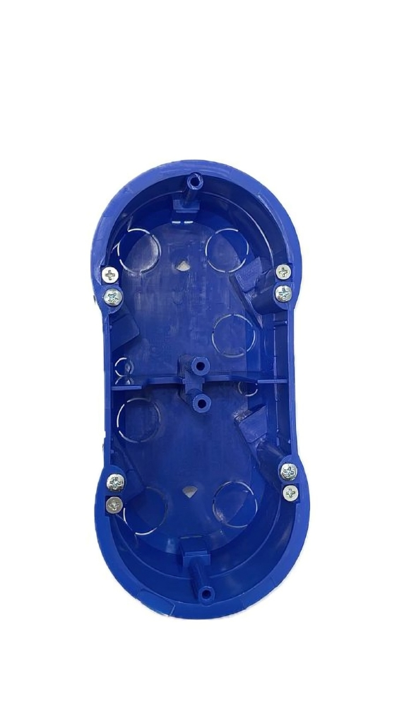 Коробка установча в гіпс 2-х місна РК-2х60 Синій (20278) Коробка установча в гіпс 2-х місна РК-2х60 Синій (20278)