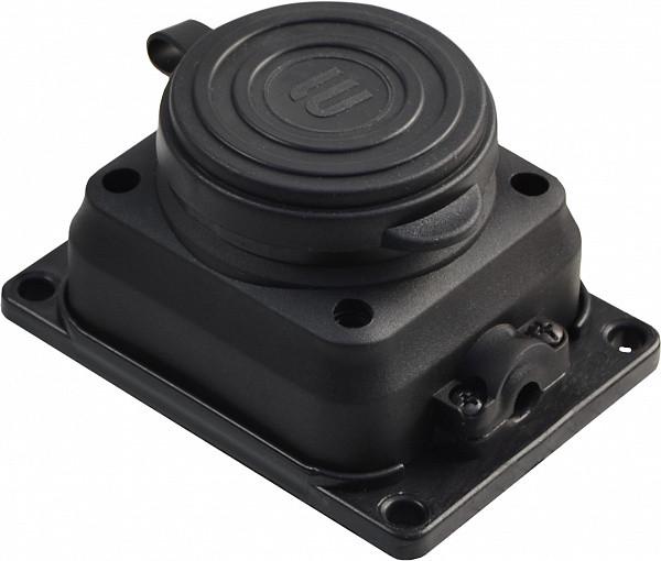 Силовая розетка наружная с защитной крышкой АСКО-УКРЕМ A0250010005 16А 2Р+PE IP44 каучуковая