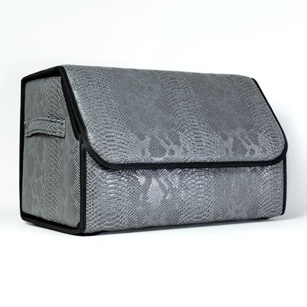 Сумка-органайзер в багажник CarsBAG 30x35x30 см Екошкіра під сіру змію (acb-1037-30х35х30-13)
