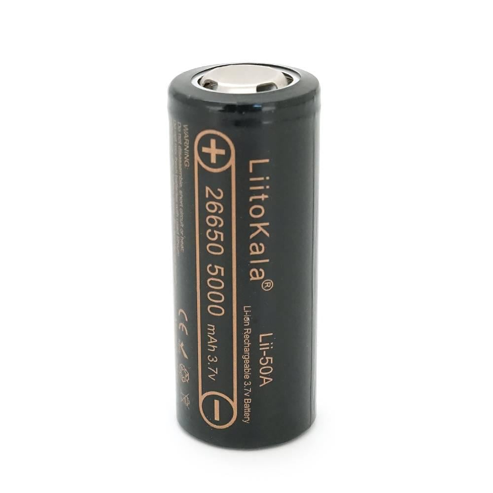 Акумулятор 26650 Li-Ion LiitoKala Lii-50A-JT 5000 mAh 15A 3,7V 1 шт. Black (38667)