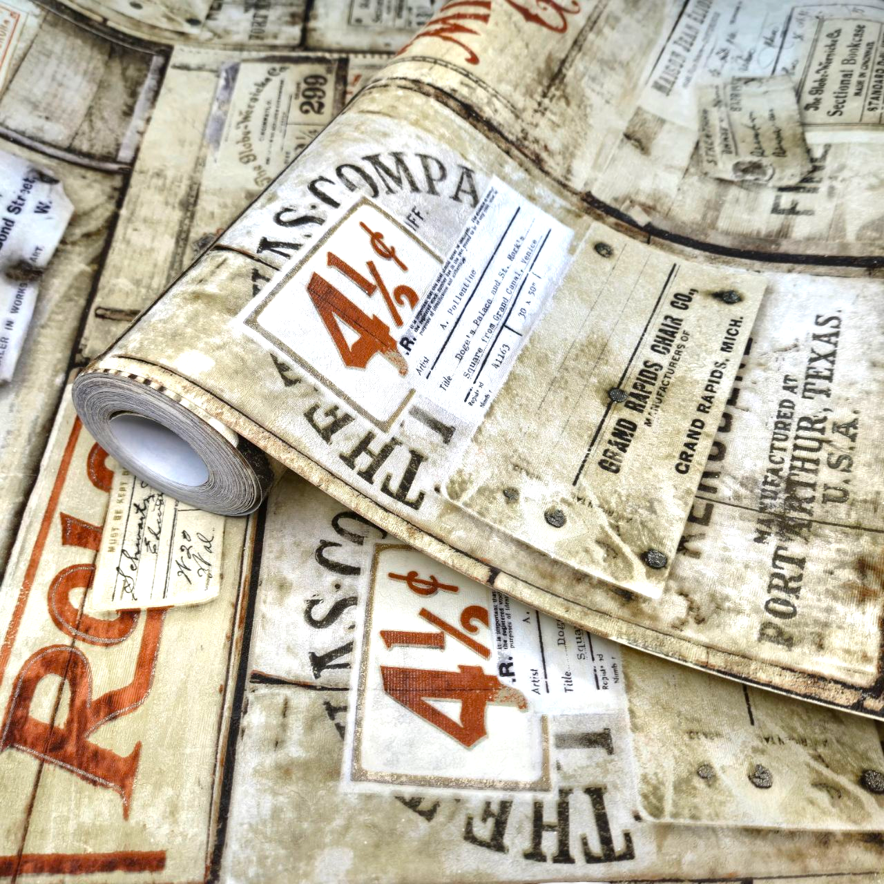 Шпалери вінілові Слов'янські шпалери 10,05x1,06 м Бежевий (330-05)