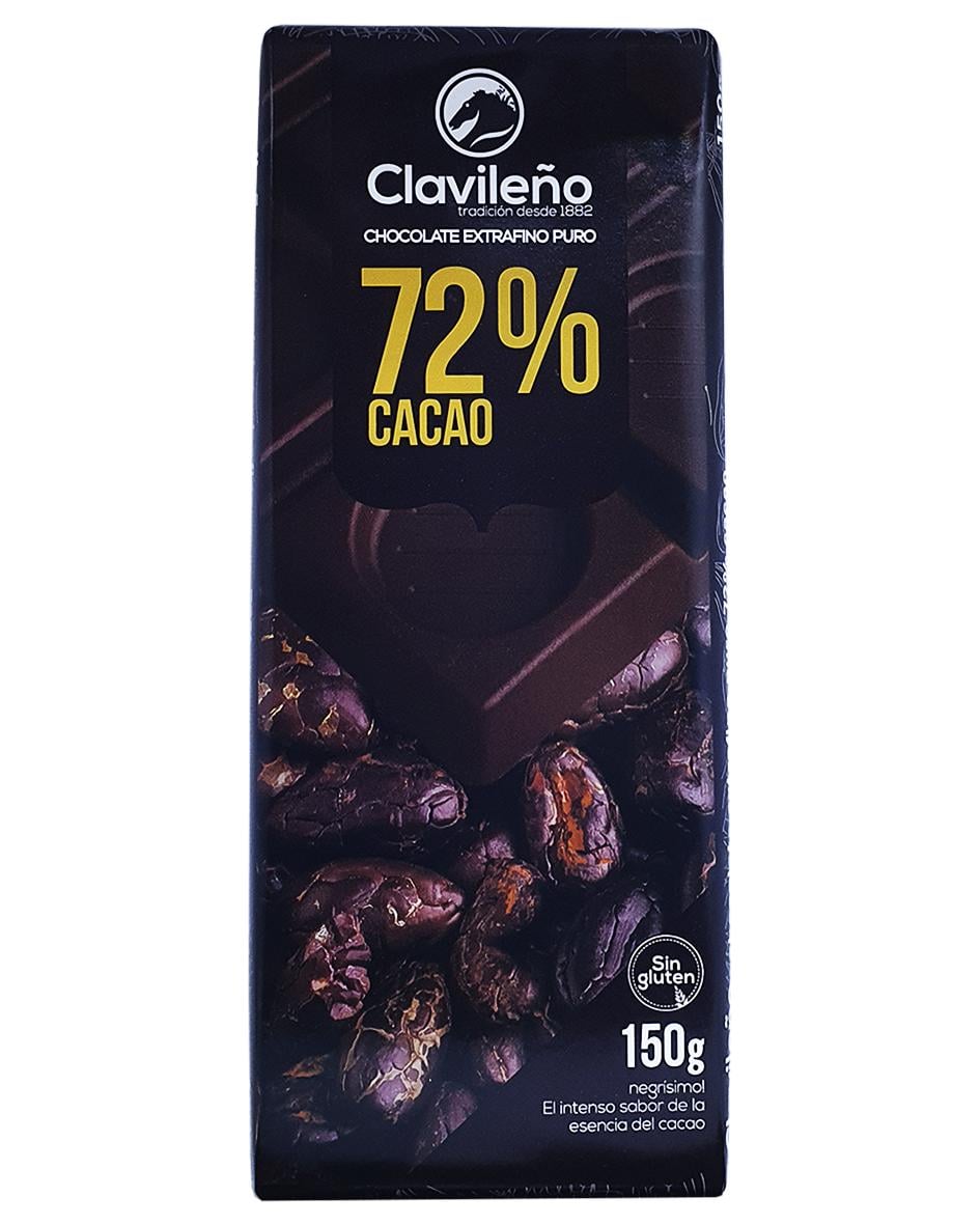 Шоколад черный Clavileno Горький 72% 150 г (52347)