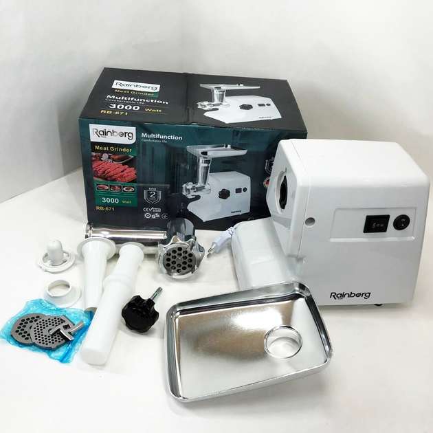 М'ясорубка Rainberg RB-671 3000 Вт (0193) - фото 9 М'ясорубка Rainberg RB-671 3000 Вт (0193) - фото 9
