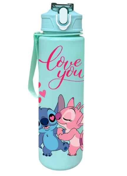Детская бутылка для воды с трубочкой Stich Love You 750 мл (35110049)
