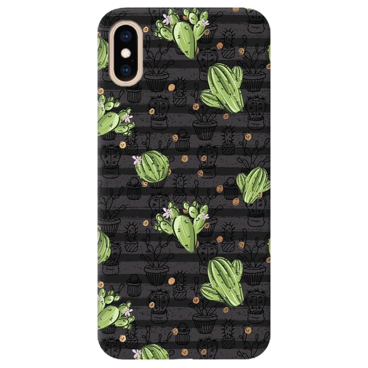 Силиконовый чехол Zorrov для Apple iPhone XS - Cactus (11170040256115284)