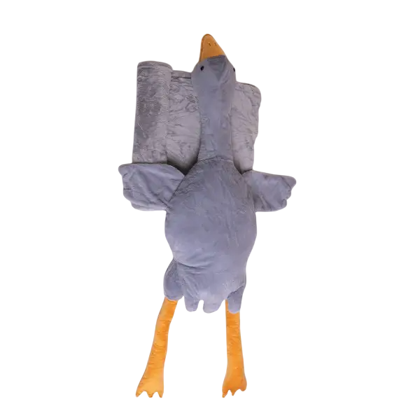 Подушка-игрушка Гусь-обнимусь с пледом 100х180 см Серый Подушка-игрушка Гусь-обнимусь с пледом 100х180 см Серый