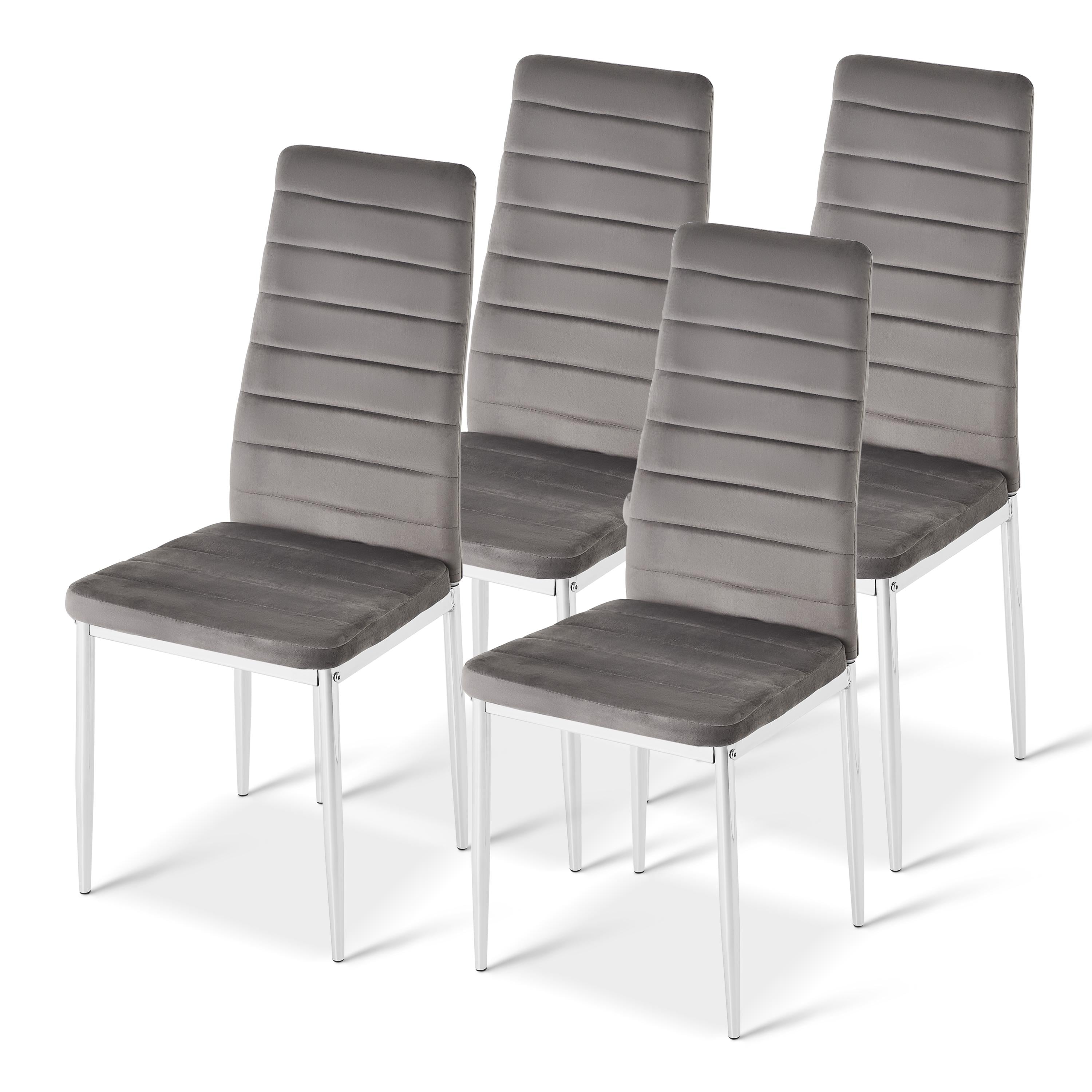 Стулья кухонные набор Homart VCM-004 велюр 4 шт Серый (9437)