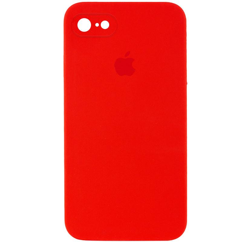 Противоударный чехол Silicone Case Square Full Camera Protective (AA) для Apple iPhone 6/6s (4.7") Красный /Red